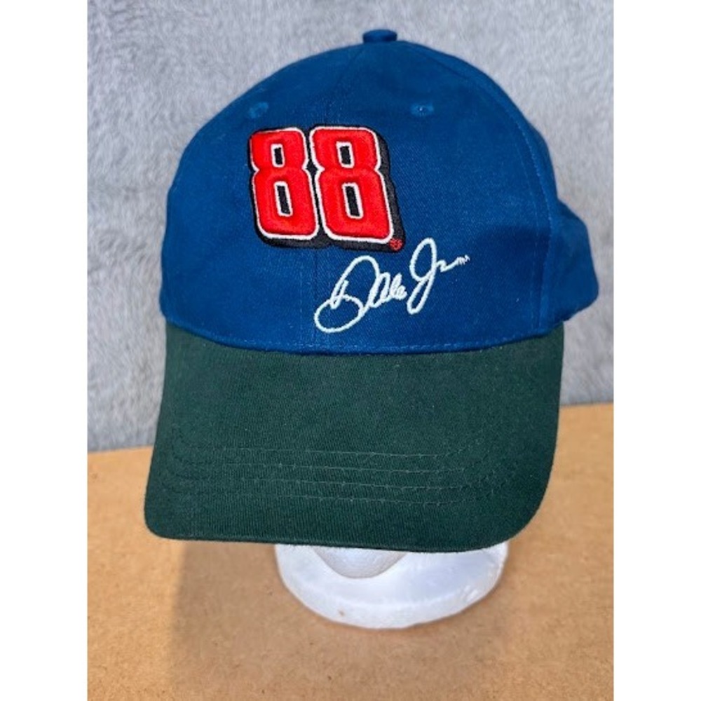 Dale Earnhardt Jr 88 NASCAR Hat Navy Blue Green Adjustable Baseball Cap Racing - Picture 5 of 8